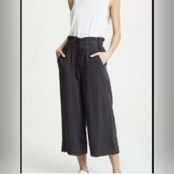 Cloth & Stone Grey Linen Crop Pant. Size M - Picture 1 of 5
